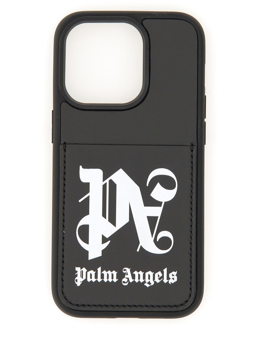 Shop Palm Angels Case For Iphone 14 Pro In Black