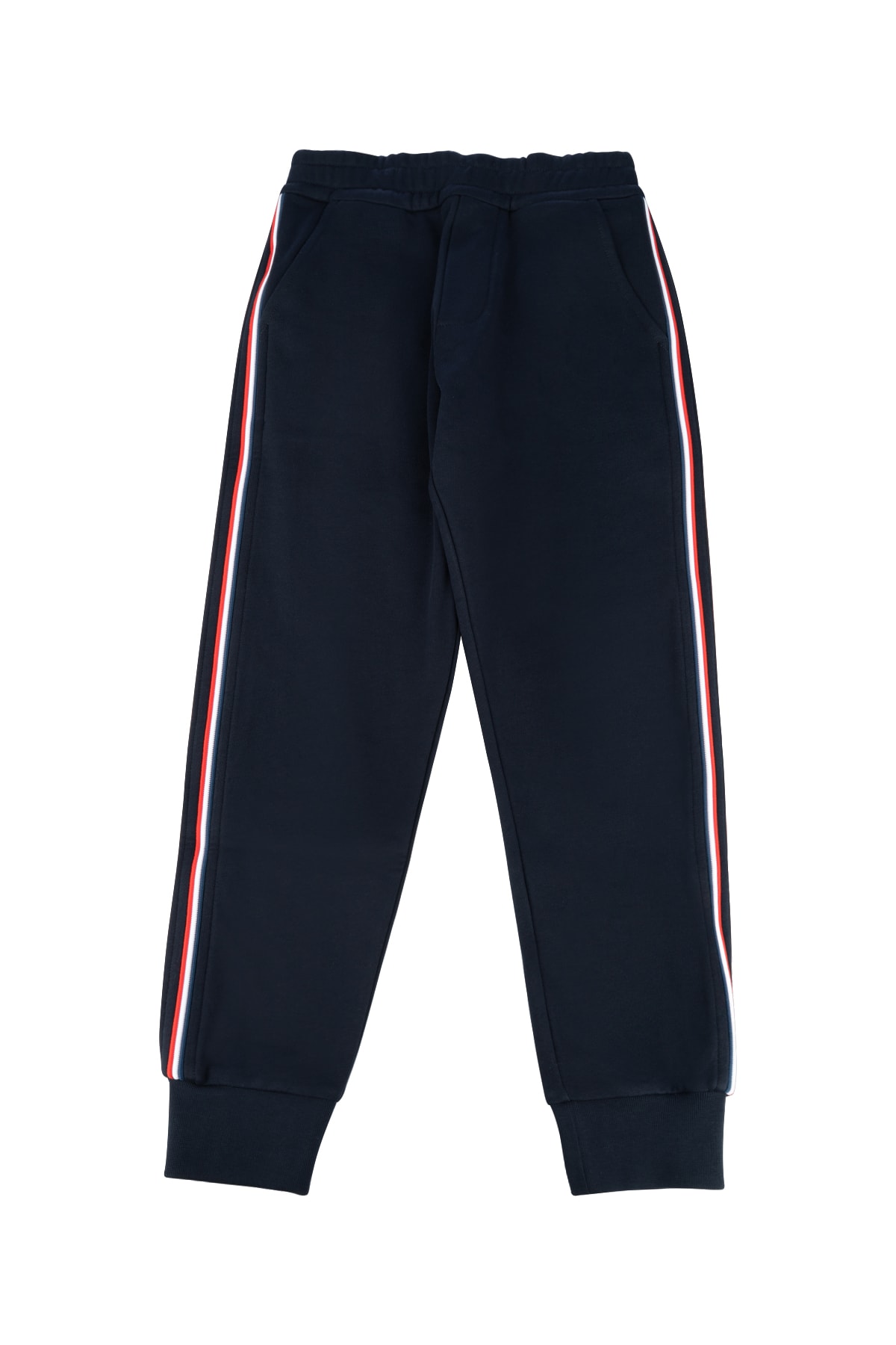 Moncler Joggers With Contrast Bands In Black