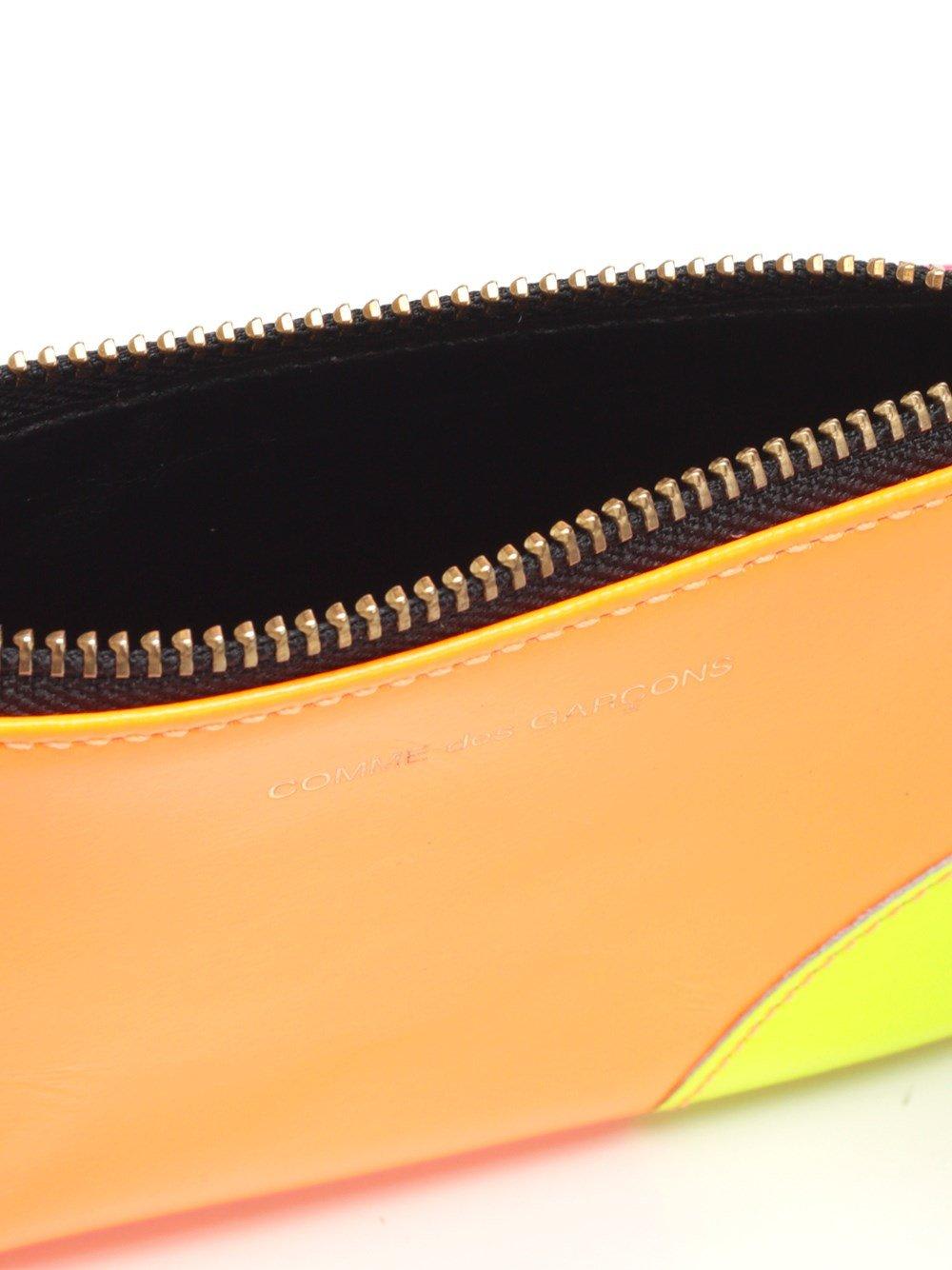 Comme Des Garçons Super Fluo Coin Purse In Orange