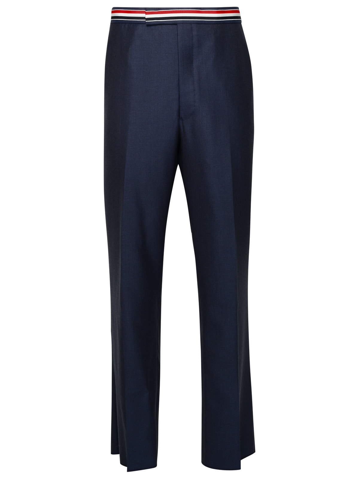 Shop Thom Browne Rwb Blue Wool Pants