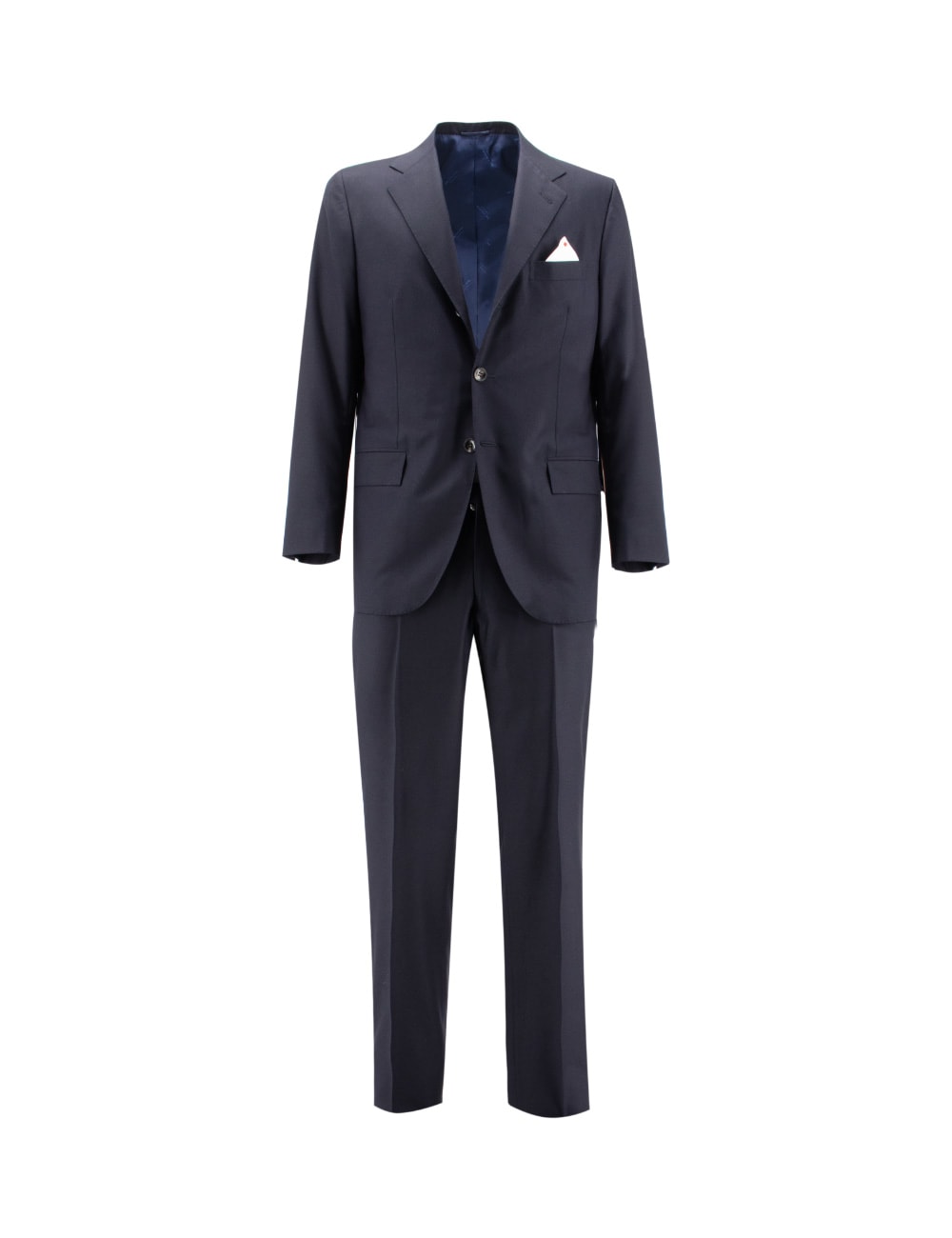 Shop Kiton Suit In Navy Blue