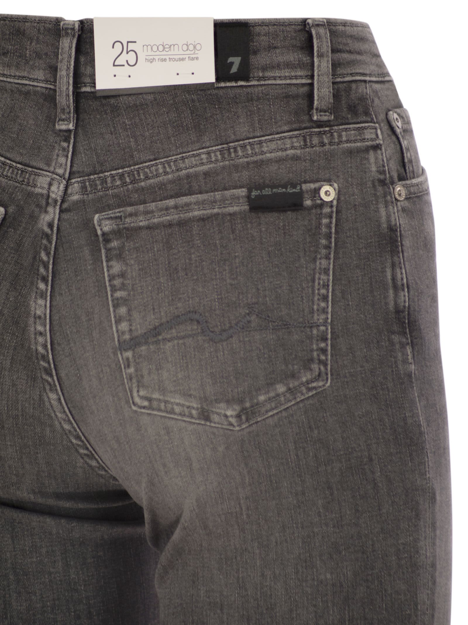7 For All Mankind Modern Dojo - Jeans Flair Fit In Gray