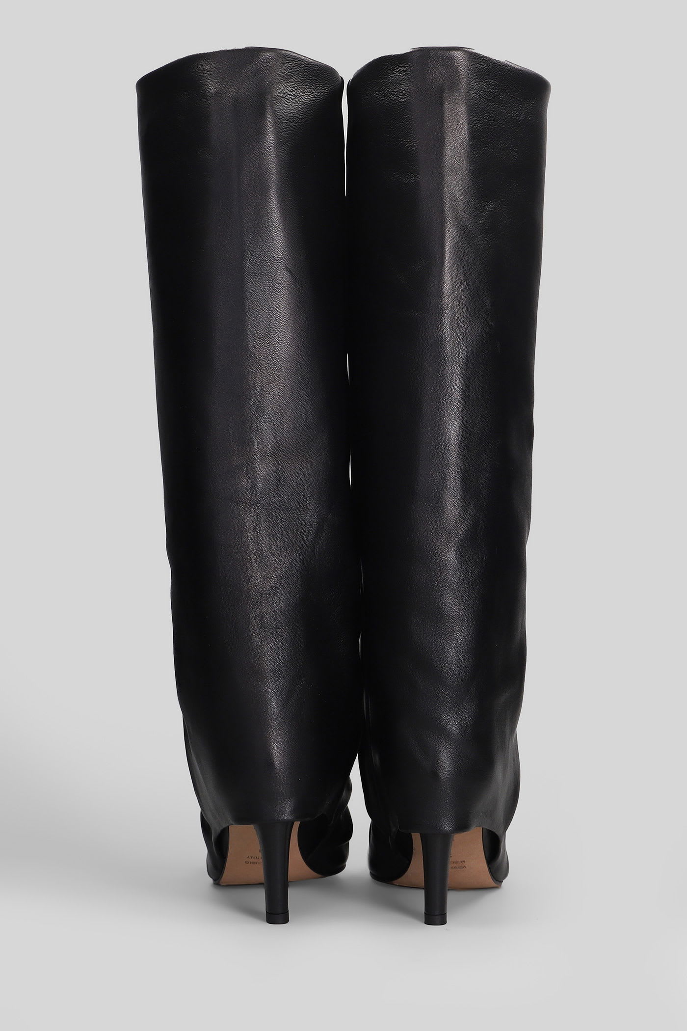 The Seller High Heels Boots In Black Leather In Black