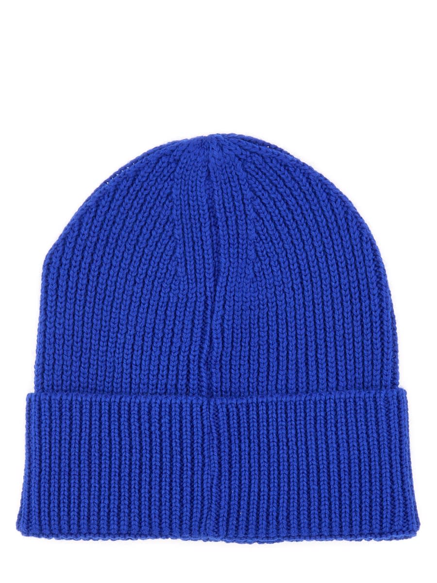Shop Marcelo Burlon County Of Milan Beanie Hat In Blue