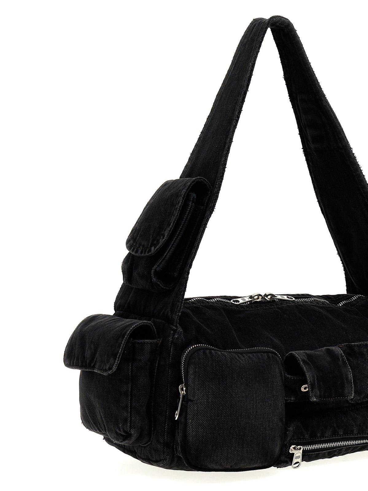 Shop Balenciaga Superbusy Small Crossbody Bag In Vintage Black