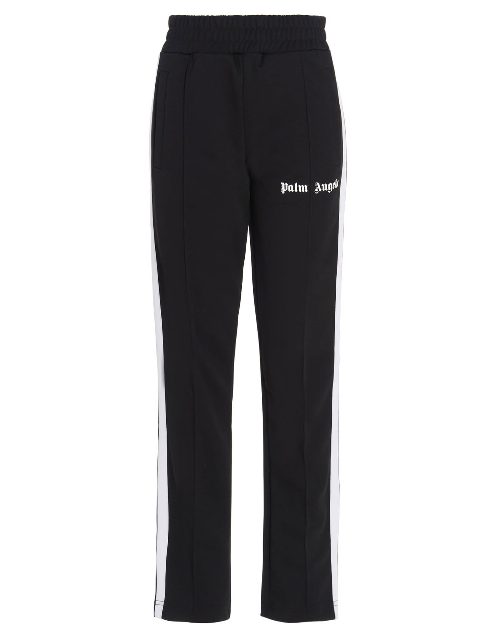 Palm Angels Navy Classic Track Pants In White/black