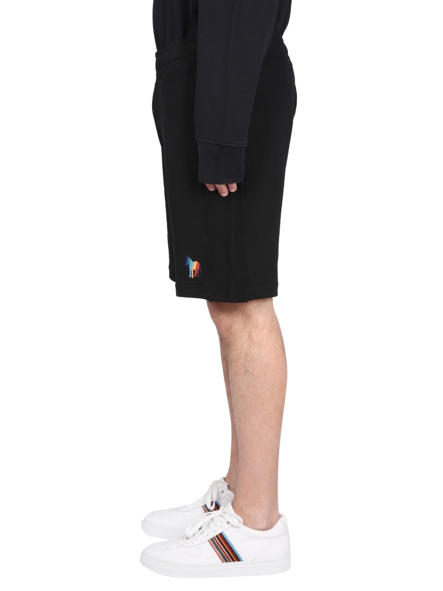 Ps By Paul Smith Ps Paul Smith Cotton Fleece Bermuda Shorts In Black