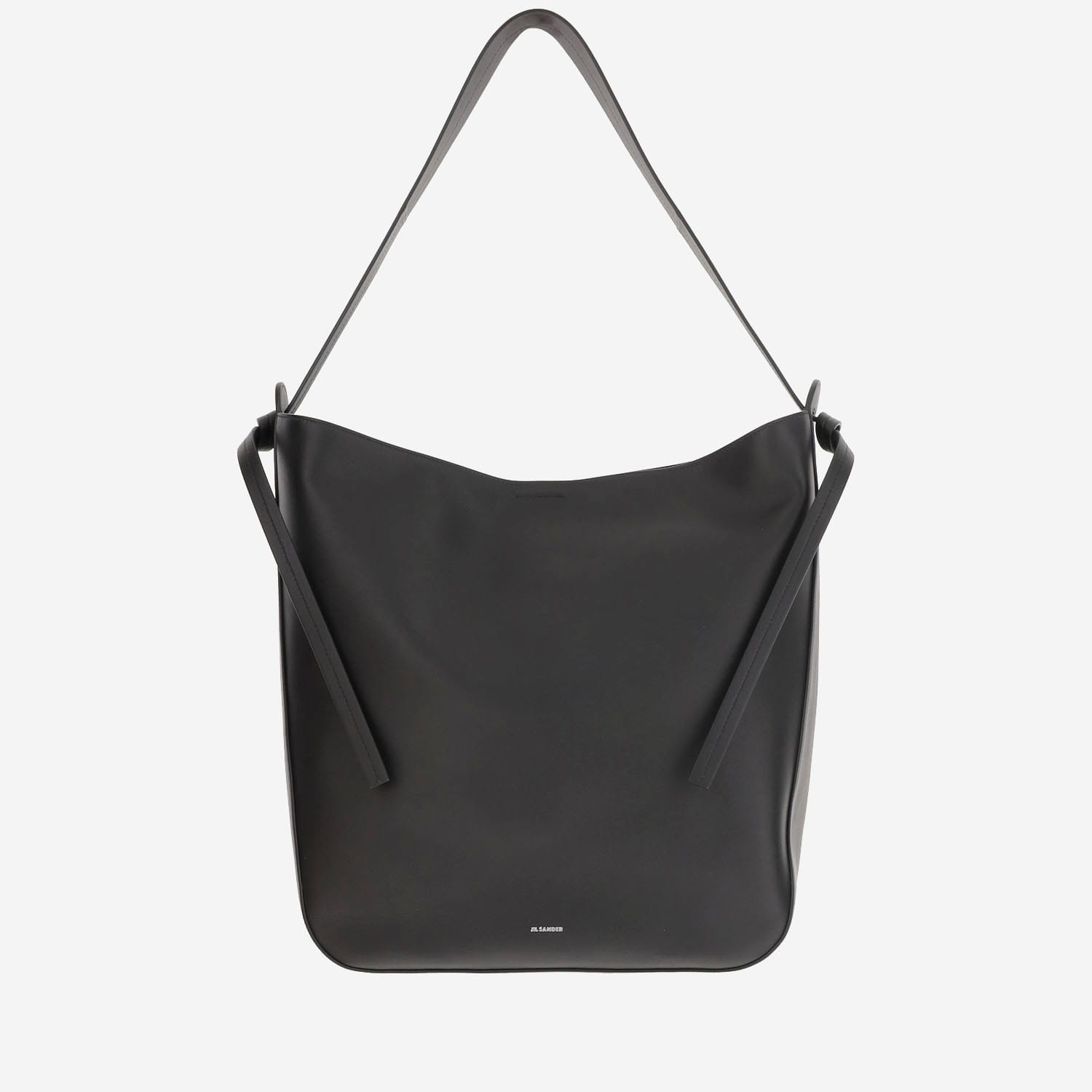 Jil Sander Borsa A Mano Knot Mini In Pelle Nera  Donna In Gray
