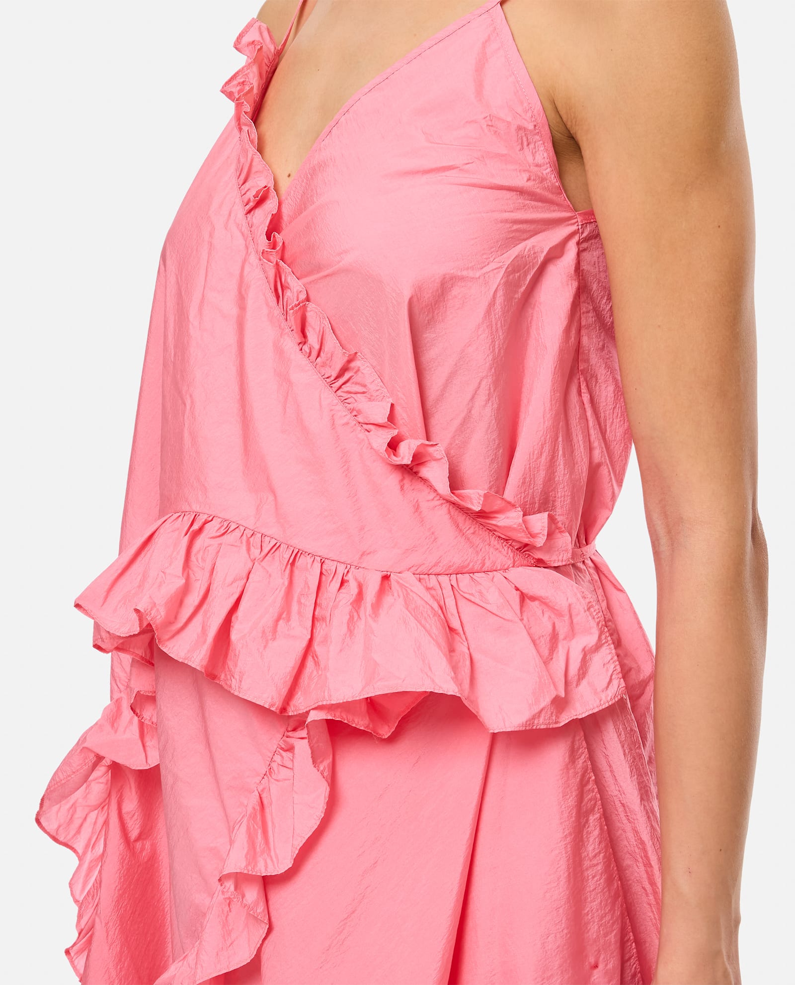 Cecilie Bahnsen Amilia Dress Shiki Light Taffeta Sorbet In Rose