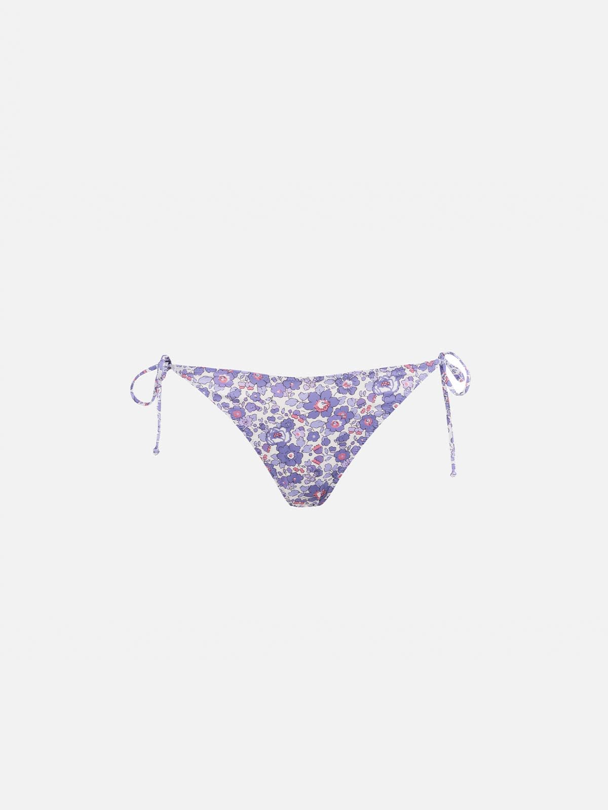 Mc2 Saint Barth Woman Betsy Classic Swim Briefs Virgo Made With Liberty Fabric In Pink