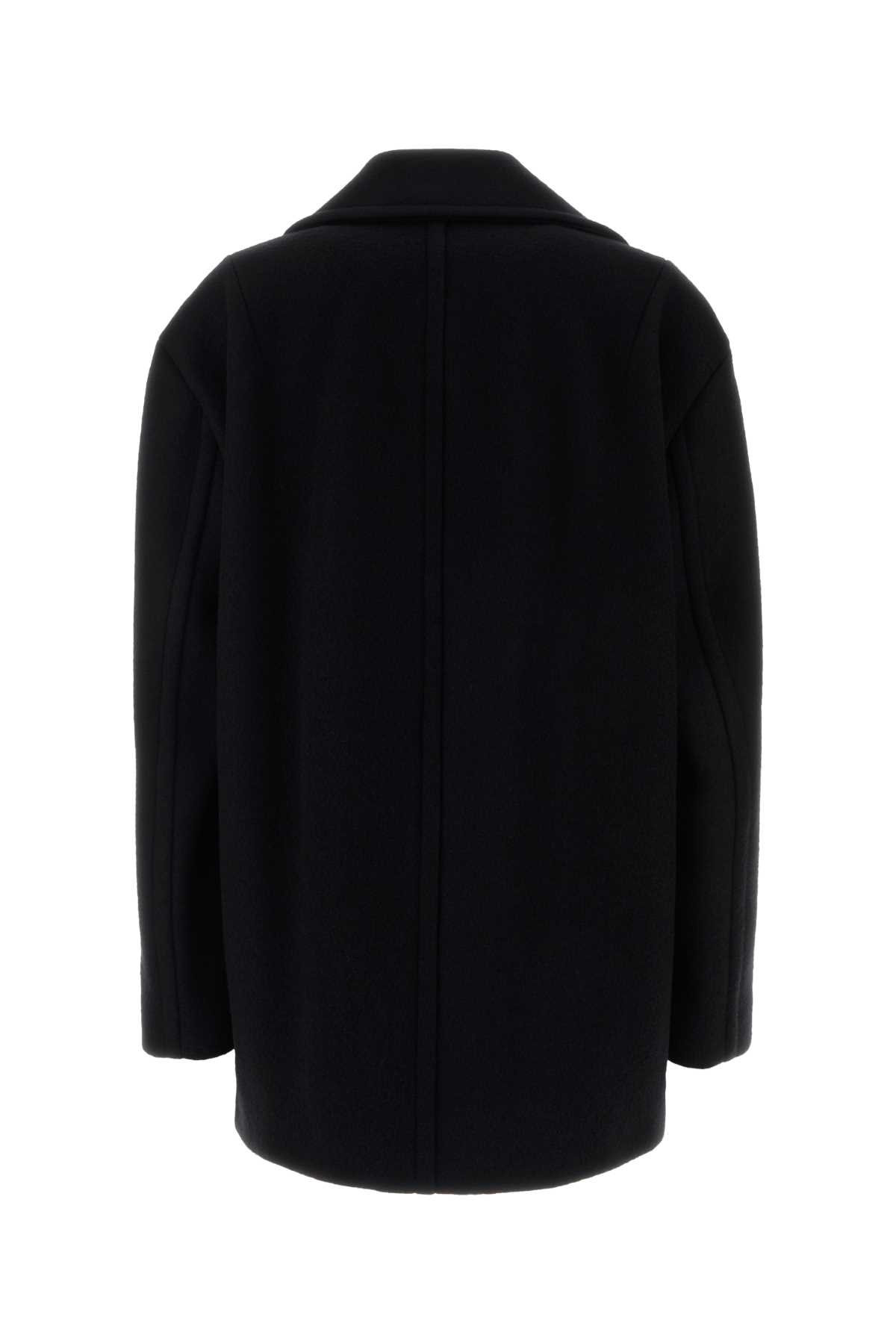Sportmax Black Wool Tabella Coat In Black