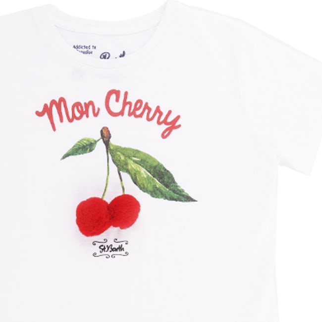 MC2 Saint Barth Cherry Pompon Girls T-shirt