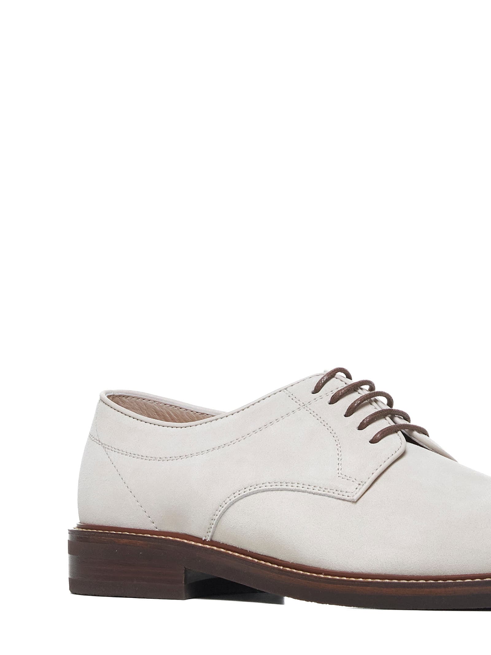 Shop Brunello Cucinelli Laced Shoes In Beige