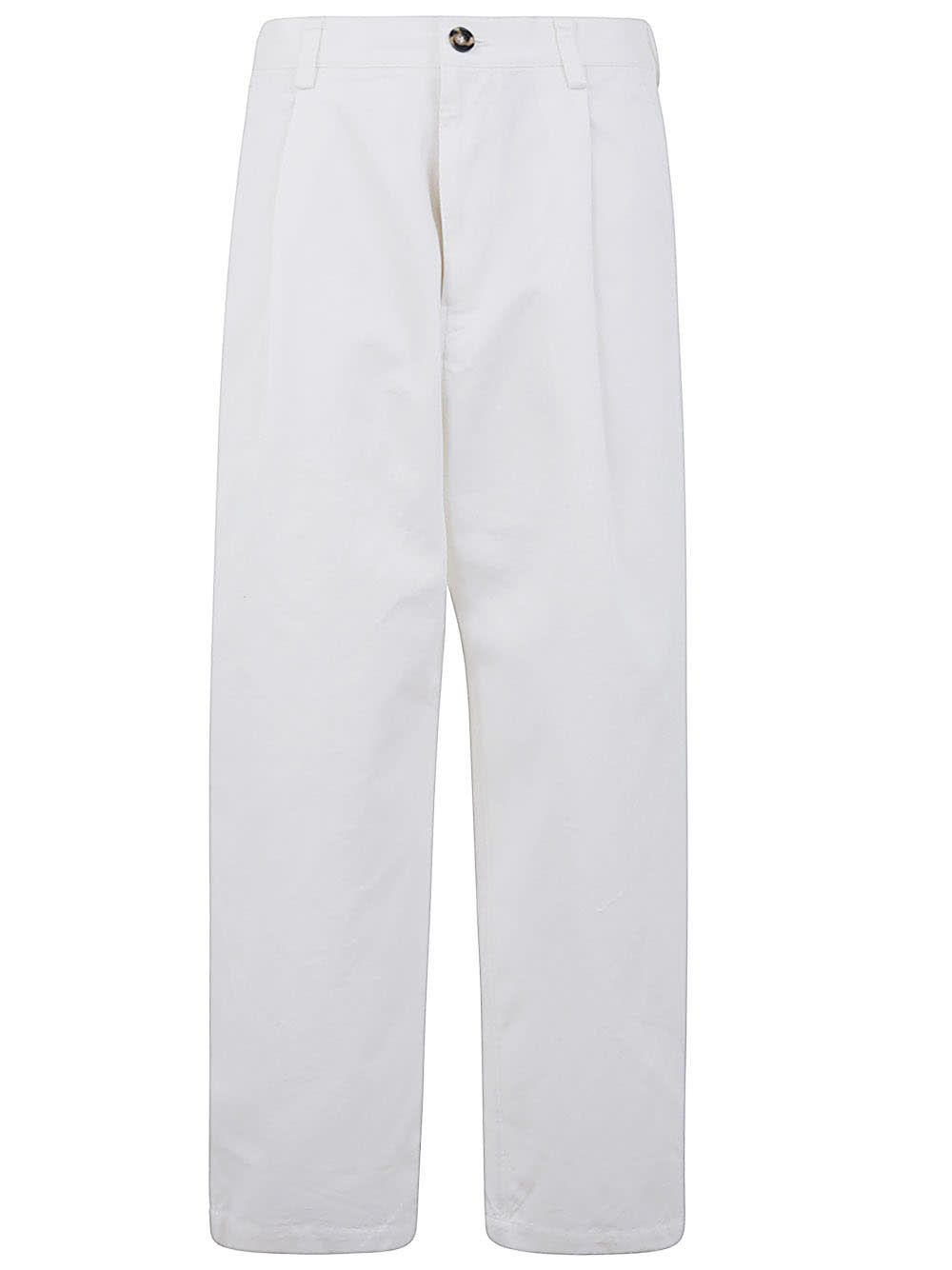Shop Sofie D'hoore Double Darted Pants With Button In Coconut