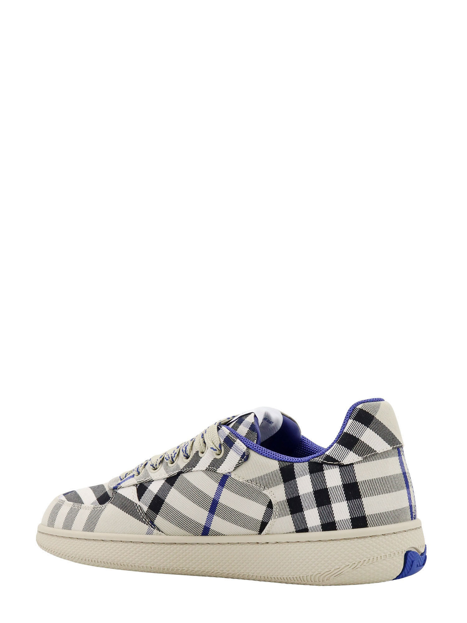Burberry Checkered Print Low-top Sneakers In Beige