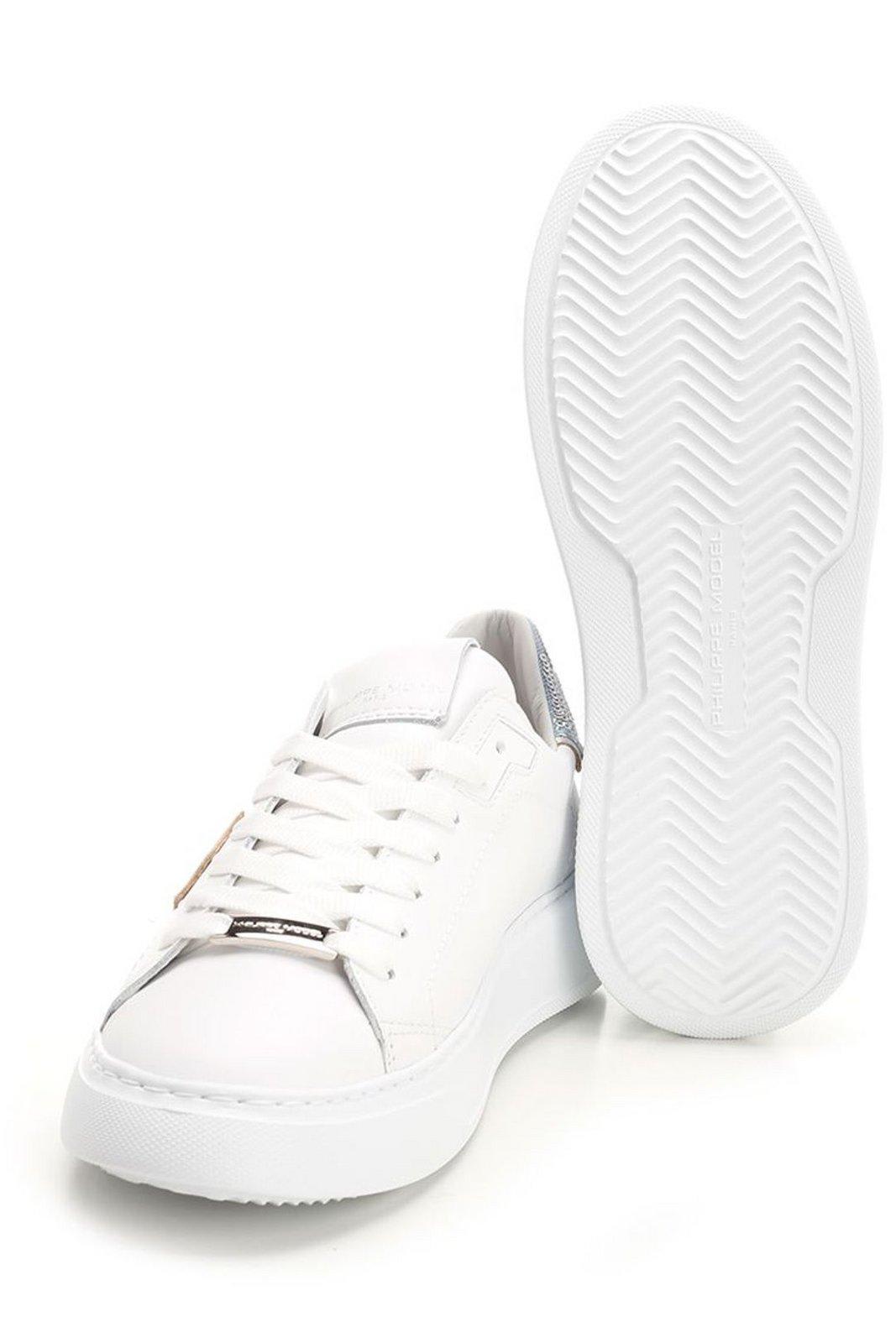 Philippe Model Low Help Recreational Shoe In Bianco E Celeste