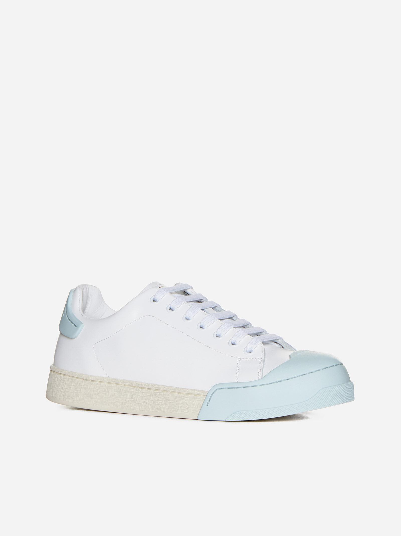 Shop Marni Dada Bumper Leather Sneakers In White