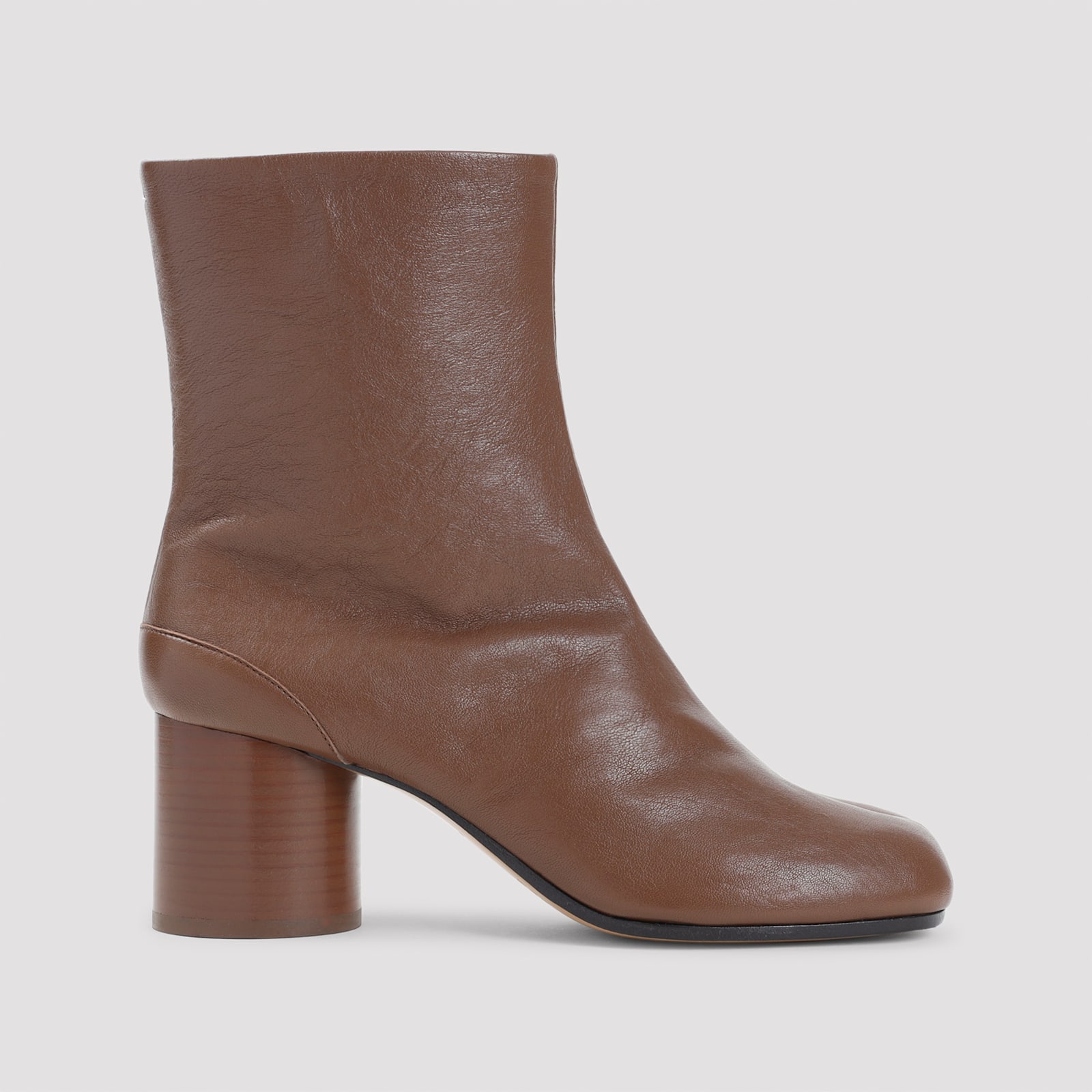 Maison Margiela Signature Split-toe Brown Leather Tabi Boots