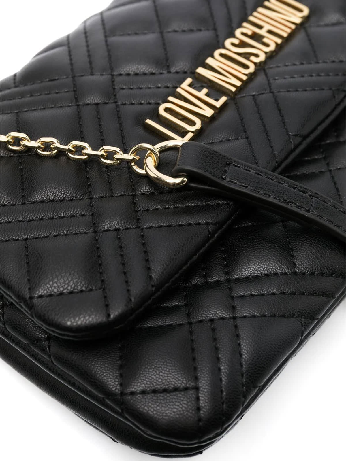 Buy Love Moschino Women Black Quilted LM Crossbody Bag Online - 805767