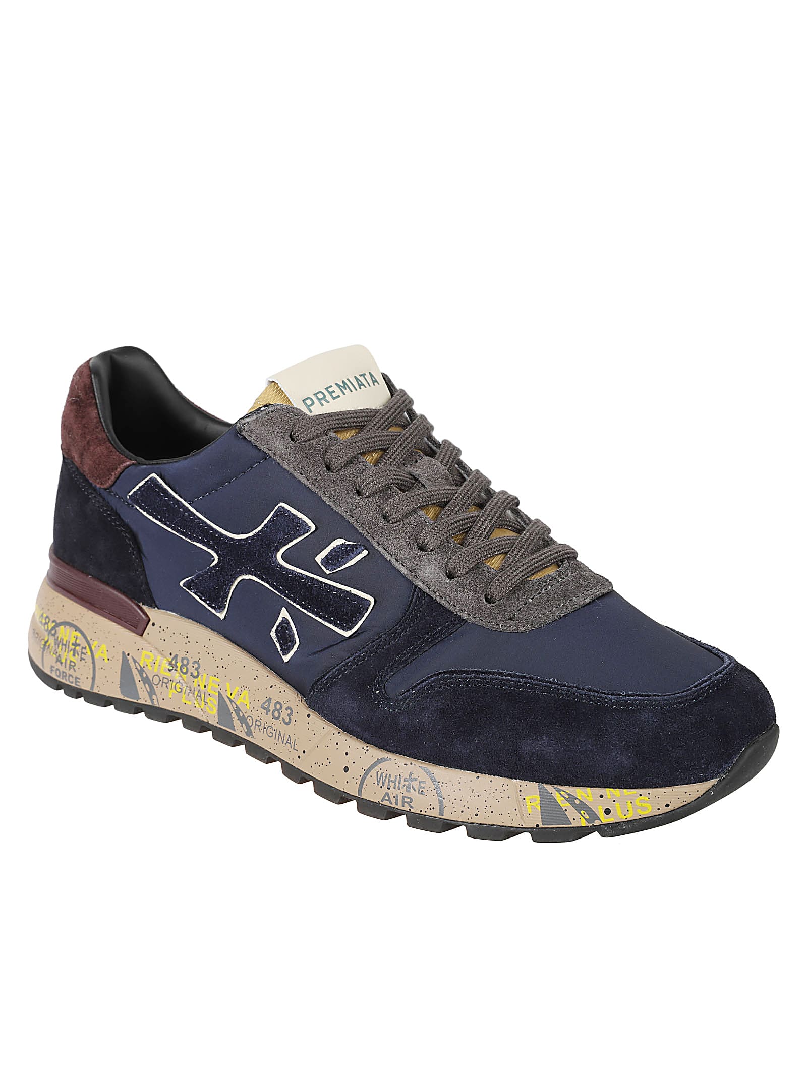 Shop Premiata Mick Sneakers In Blu Scuro