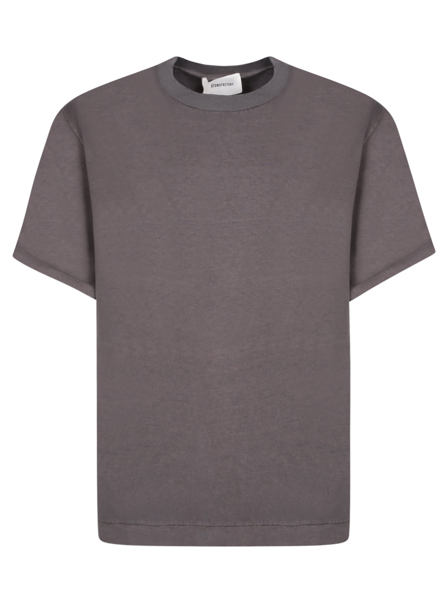 Shop Atomo Factory Washed Cotton T-shirt In Grey In White
