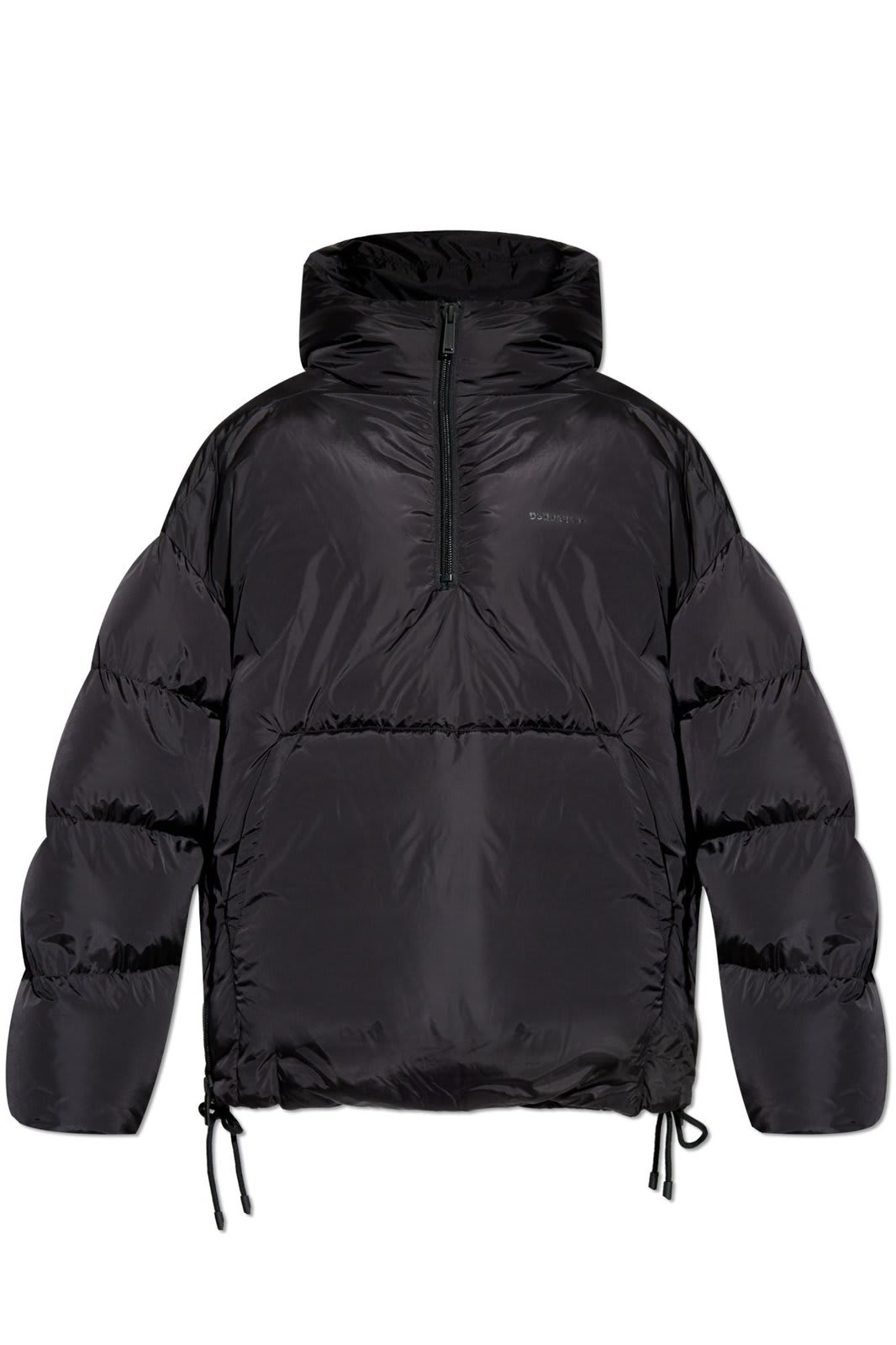 Shop Dsquared2 Half-zipped Down Jacket In Black