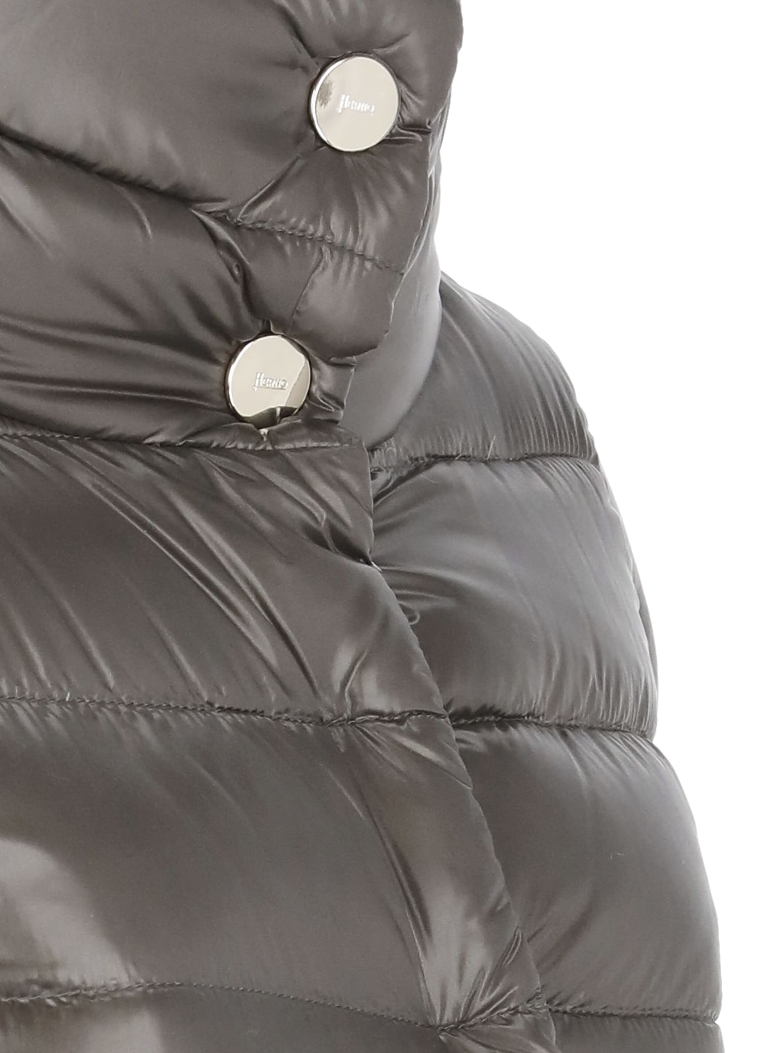 Herno Grey 200 G Ultralight Nylon Amilia Coat In Grey