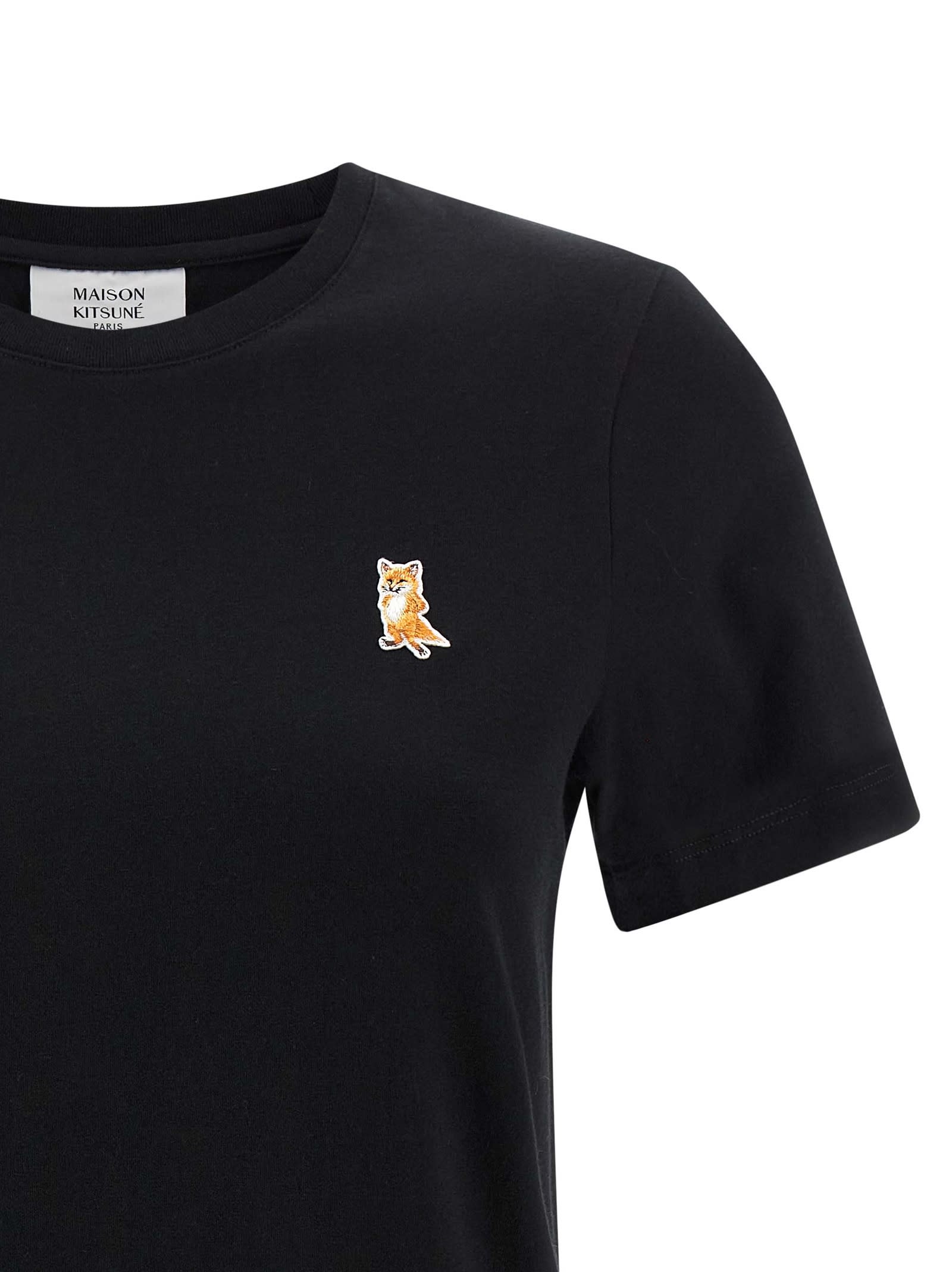 Maison Kitsuné Lady Fox Regular Tee-shirt In Black