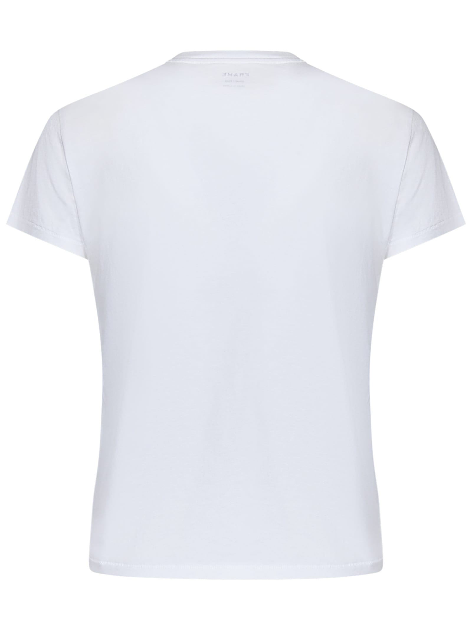 Shop Frame Baby Tee T-shirt In Wht White