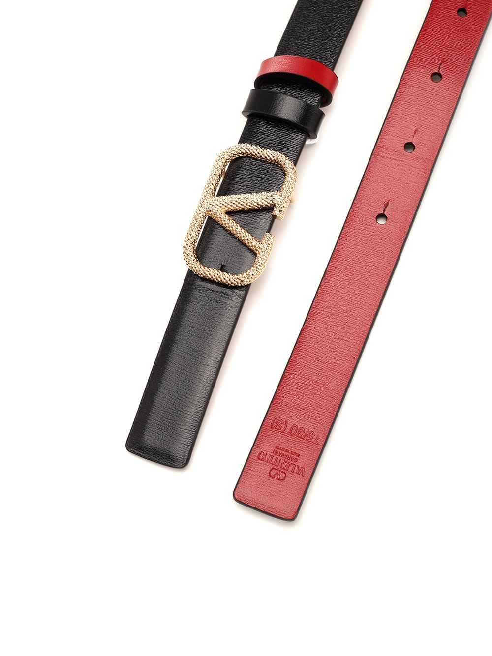 Shop Valentino V Logo Bold Edition Belt In Black