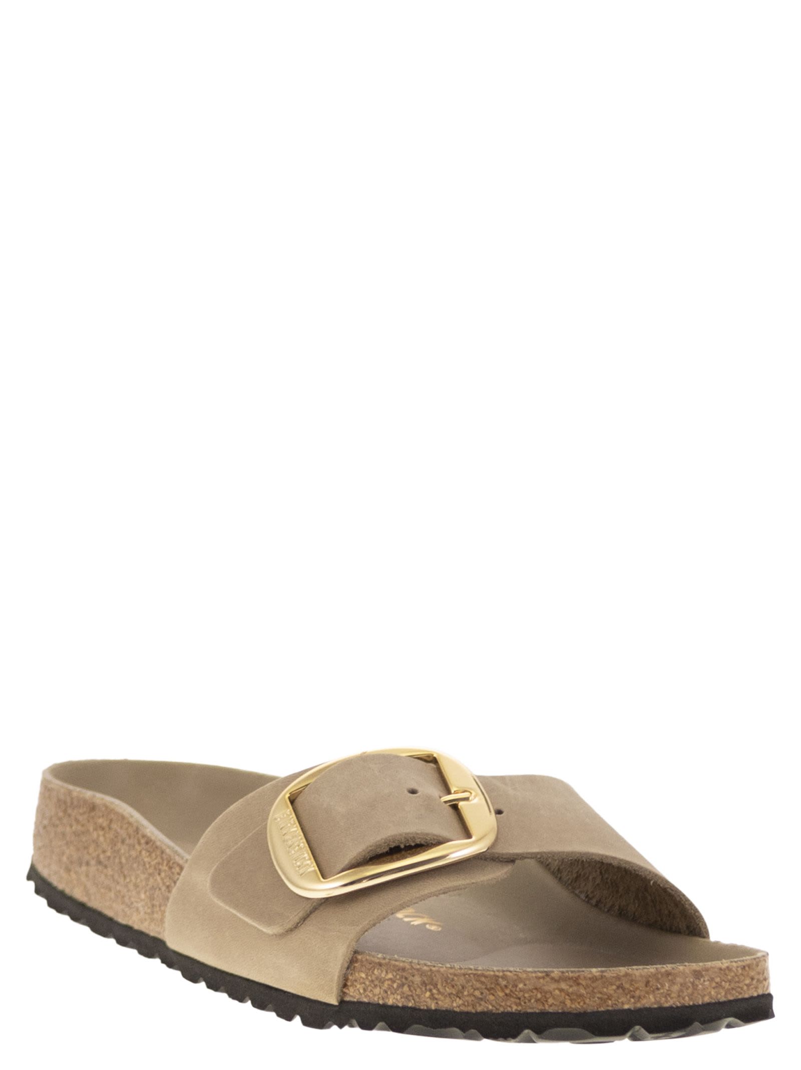 Birkenstock Buckle-detail Suede Sandals In Green