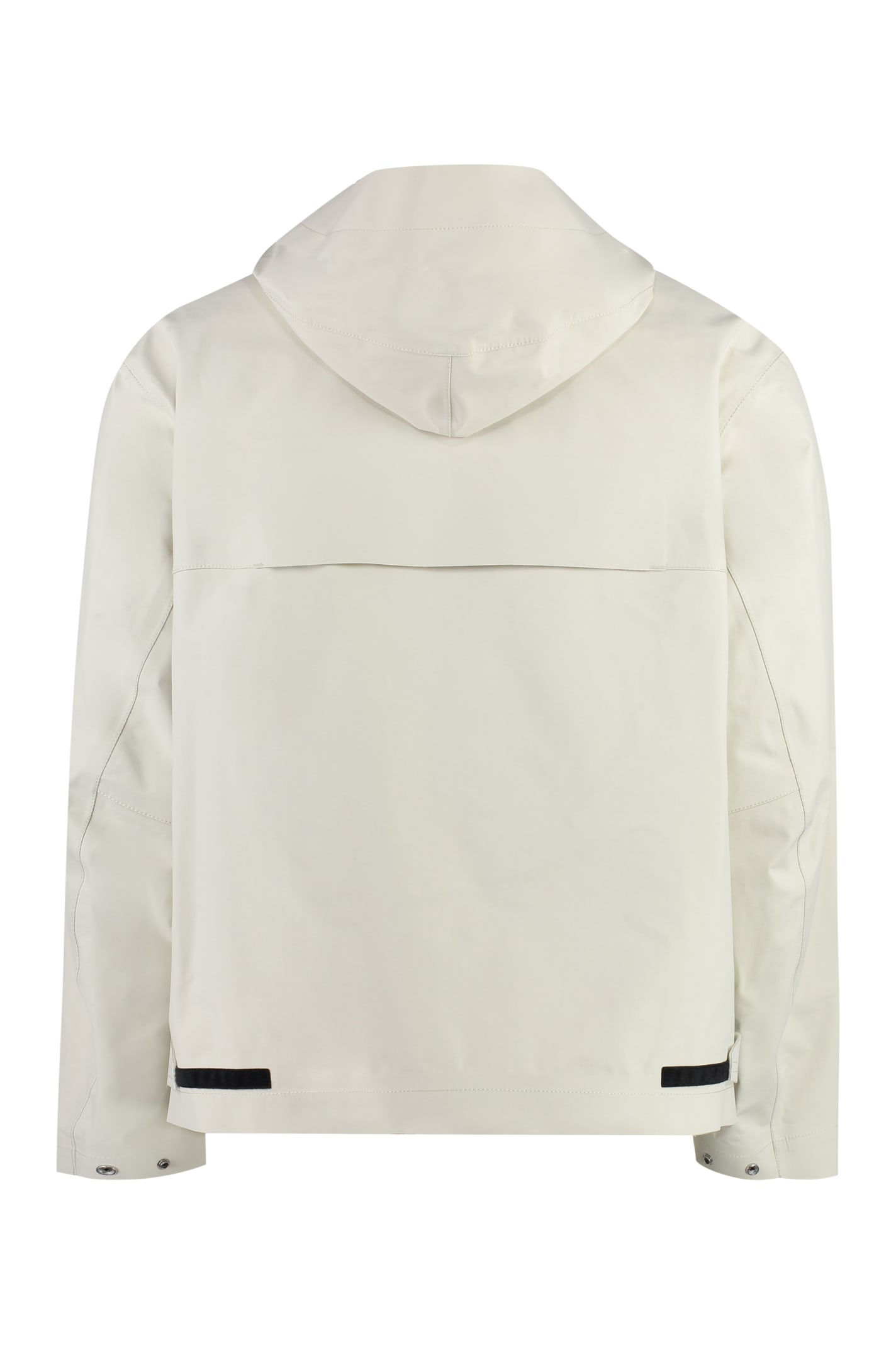 Shop Stone Island Technical Fabric Hooded Jacket In Ivory