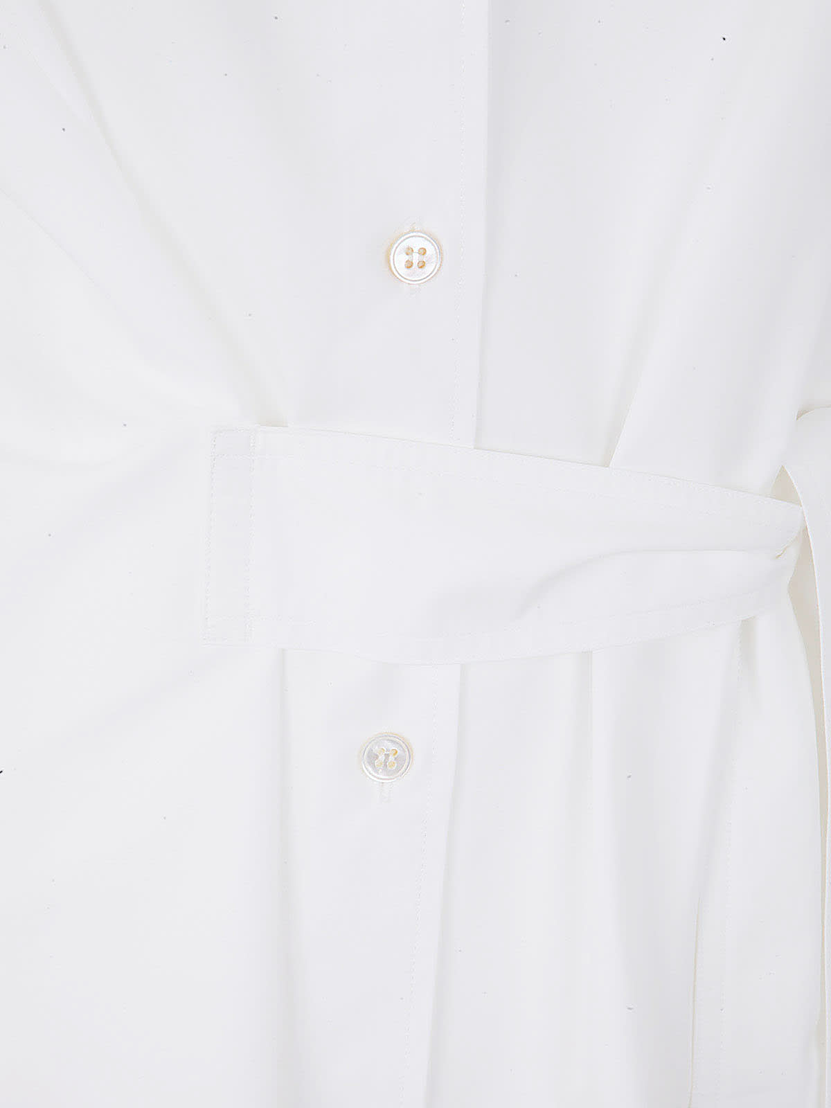 Shop Studio Nicholson Tie Waisted Shirt In Optic White