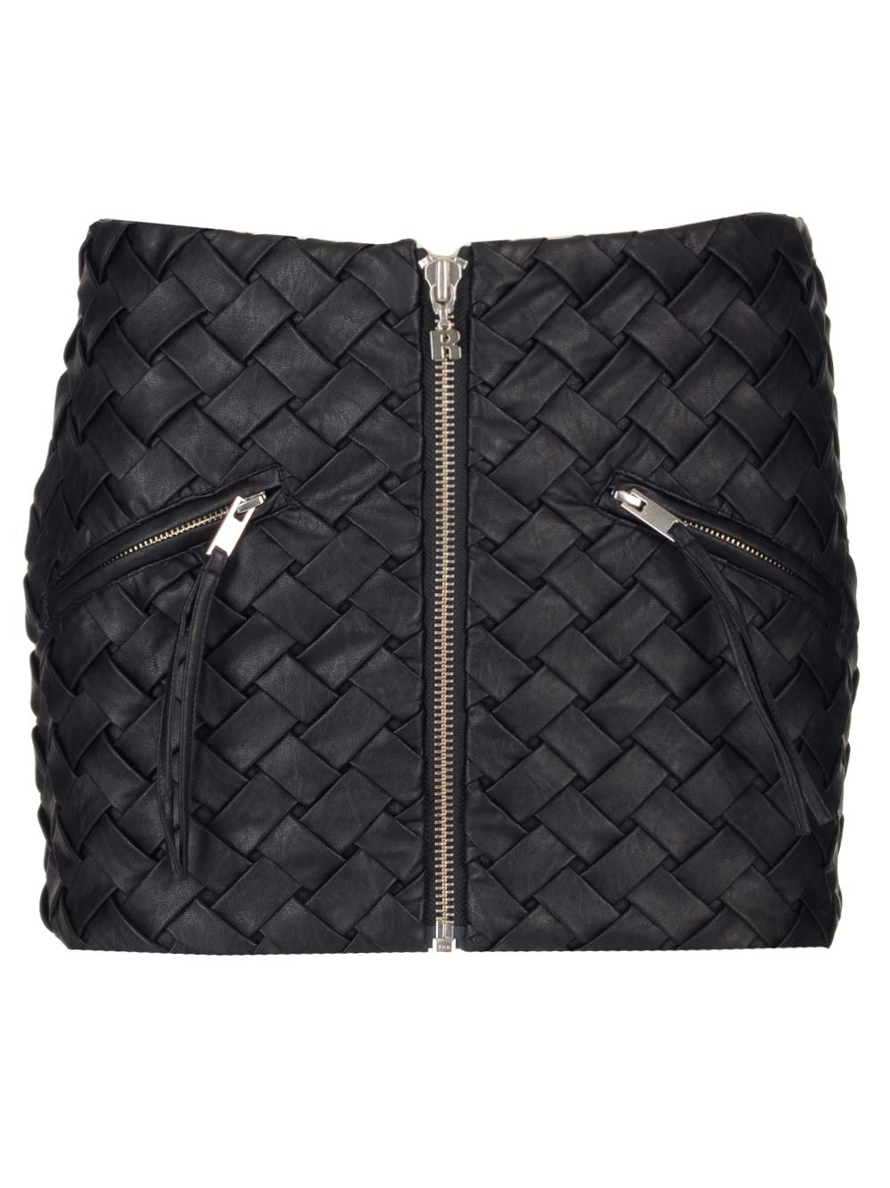 Shop Rotate Birger Christensen Black Woven Miniskirt