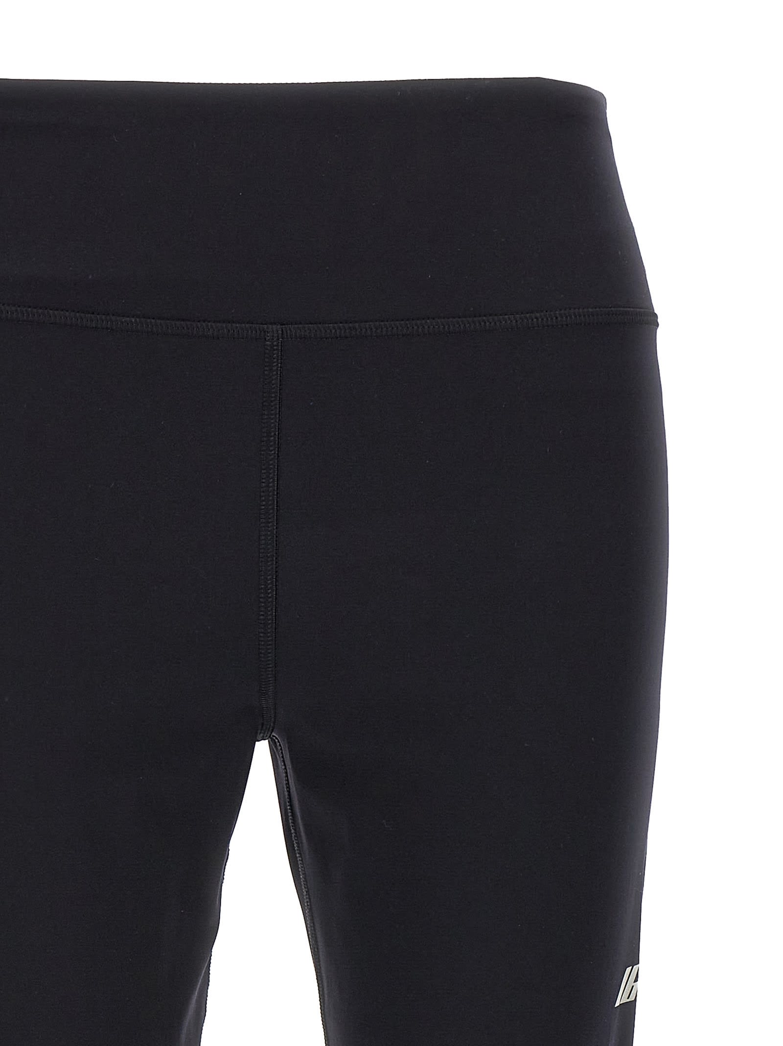 Shop Balenciaga Reflective Logo Leggings In Black