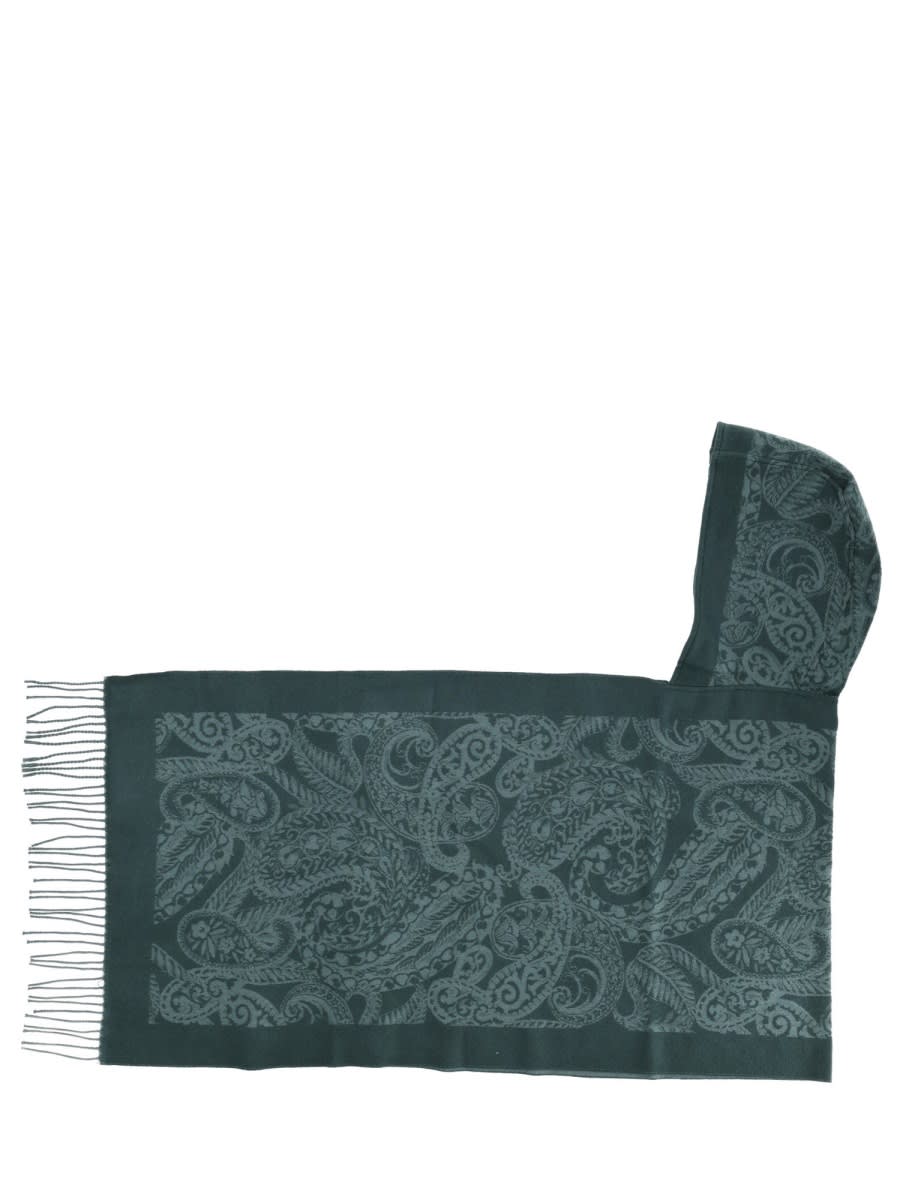 Etro Hooded Scarf In Green