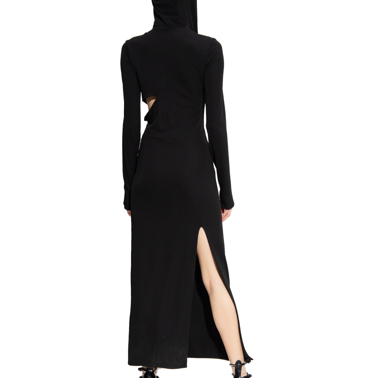 Shop Versace Hoodie Dress In Black
