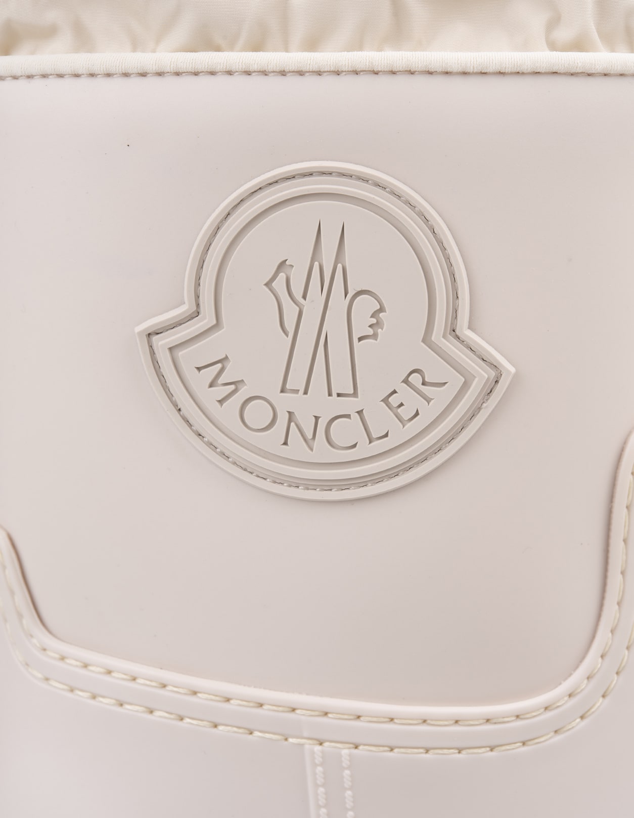 Shop Moncler White Kicktream Rain Ankle Boots