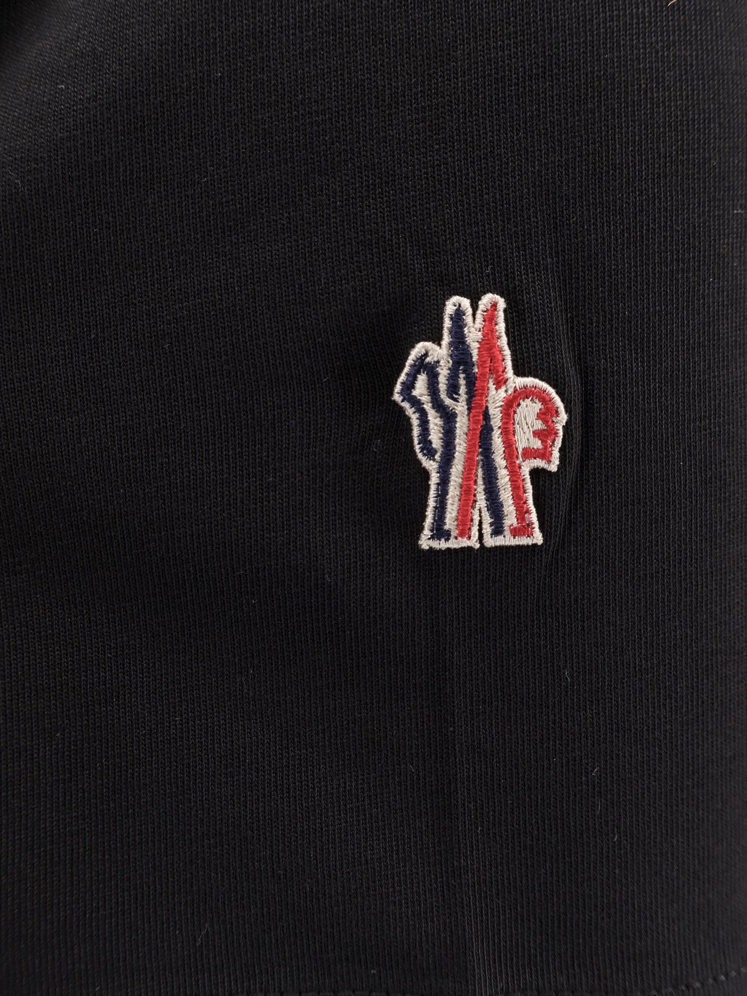 Moncler Grenoble Embossed Logo Cotton Jersey T-shirt In Black