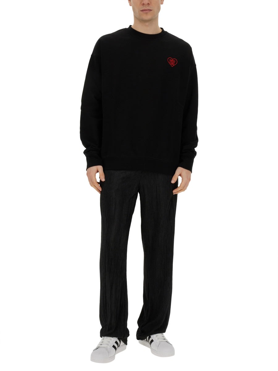 Family First Heart Sweatshirt In Black