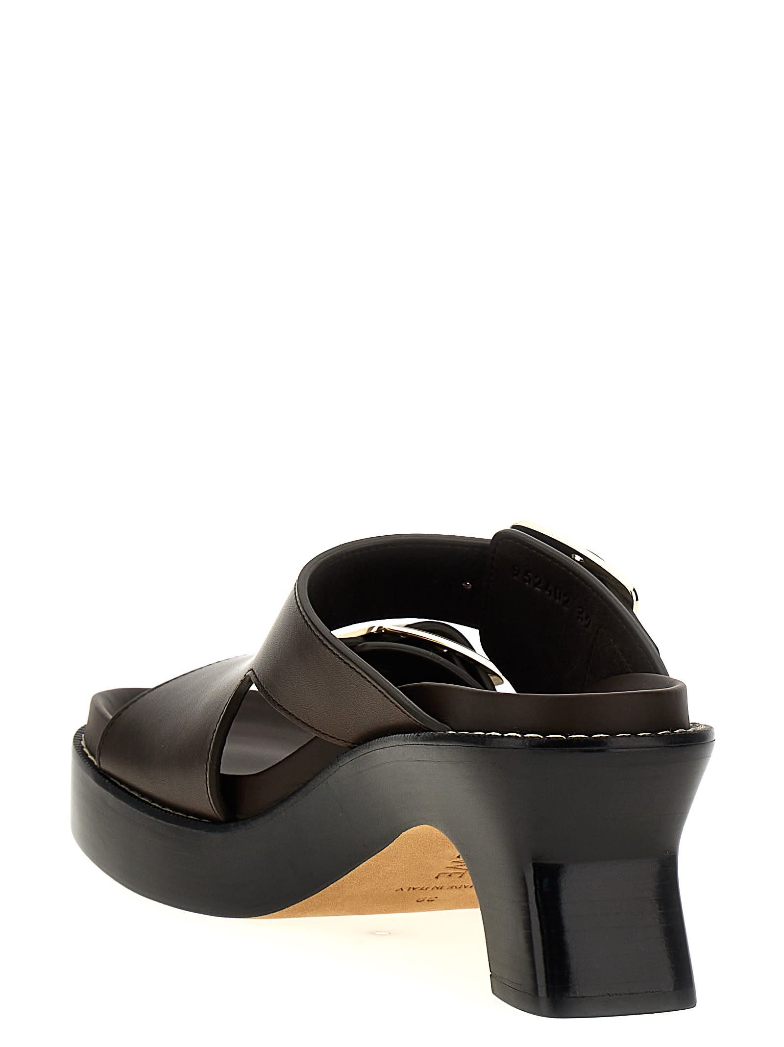 Shop Loewe Ease Sandals In Brown