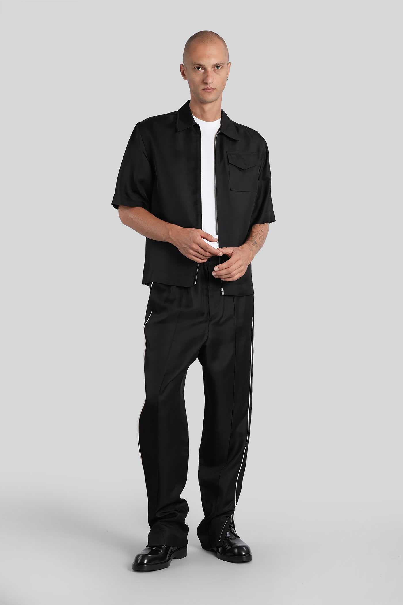 Jil Sander Shirt In Black Viscose In Black