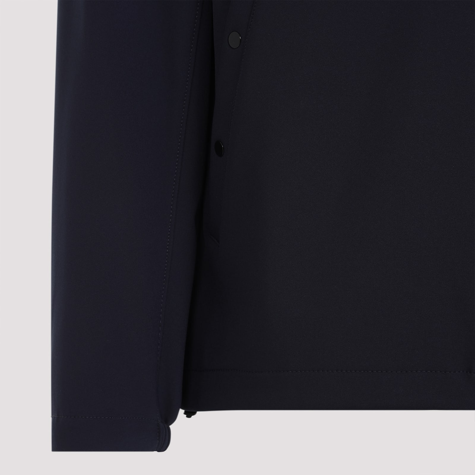 Stone Island Logo Zip-up Jacket In Blue