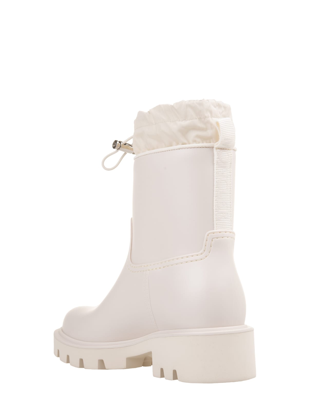 Shop Moncler White Kicktream Rain Ankle Boots