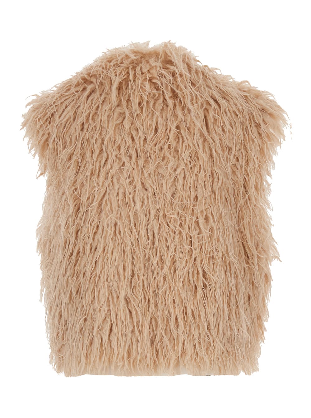 Forte Forte Shaggy Faux-fur Vest In Pink