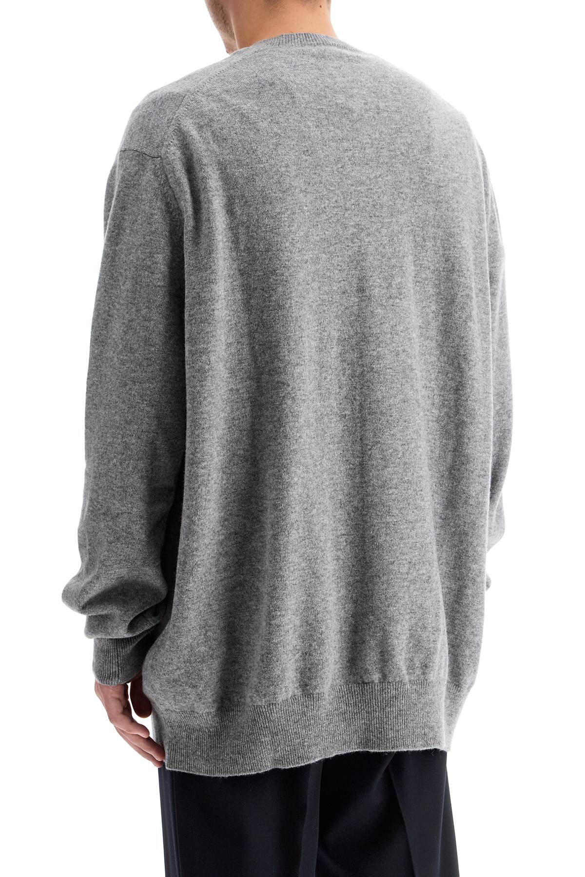 Shop Comme Des Garçons Shirt Wool Yarn Pullover Sweater In Grey (grey)