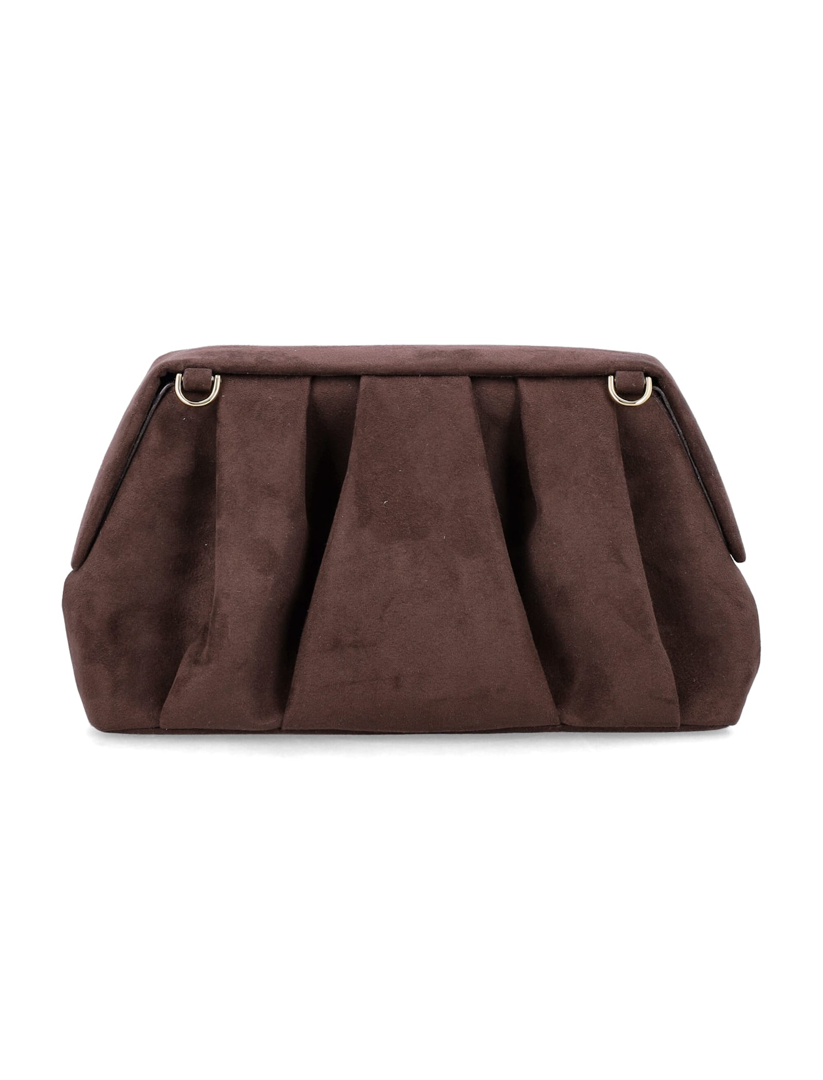 Themoirè Afrodite Eco-suede Clutch Bag In Brown