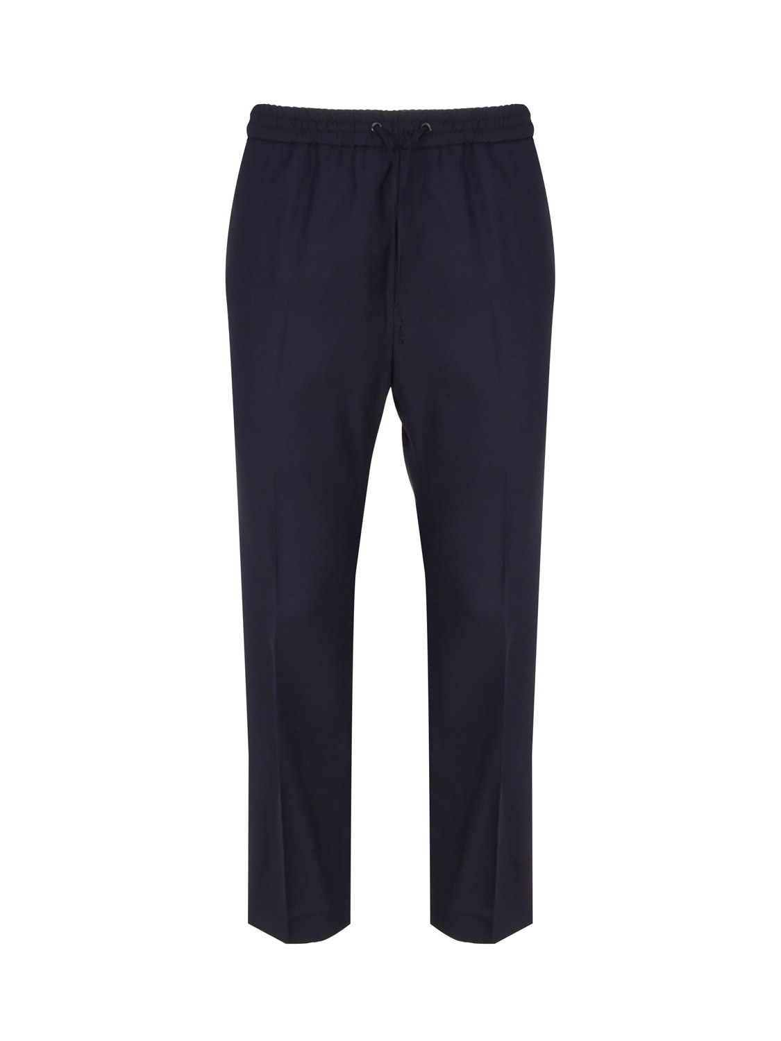 Straight Leg Tracksuit Style Trousers In Virgin Wool
