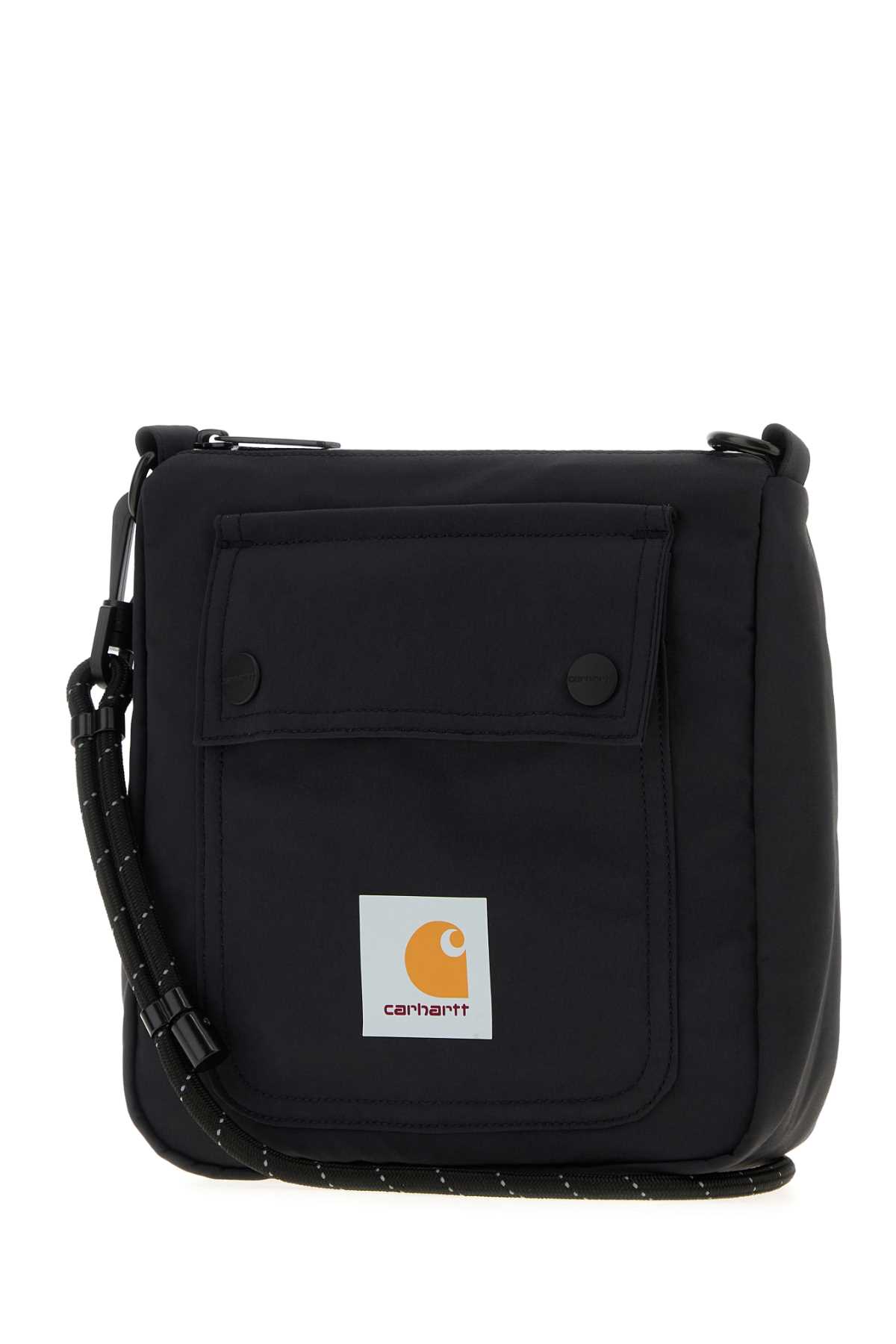 Carhartt Wip Black Canvas Bowden Shoulder Bag In Black