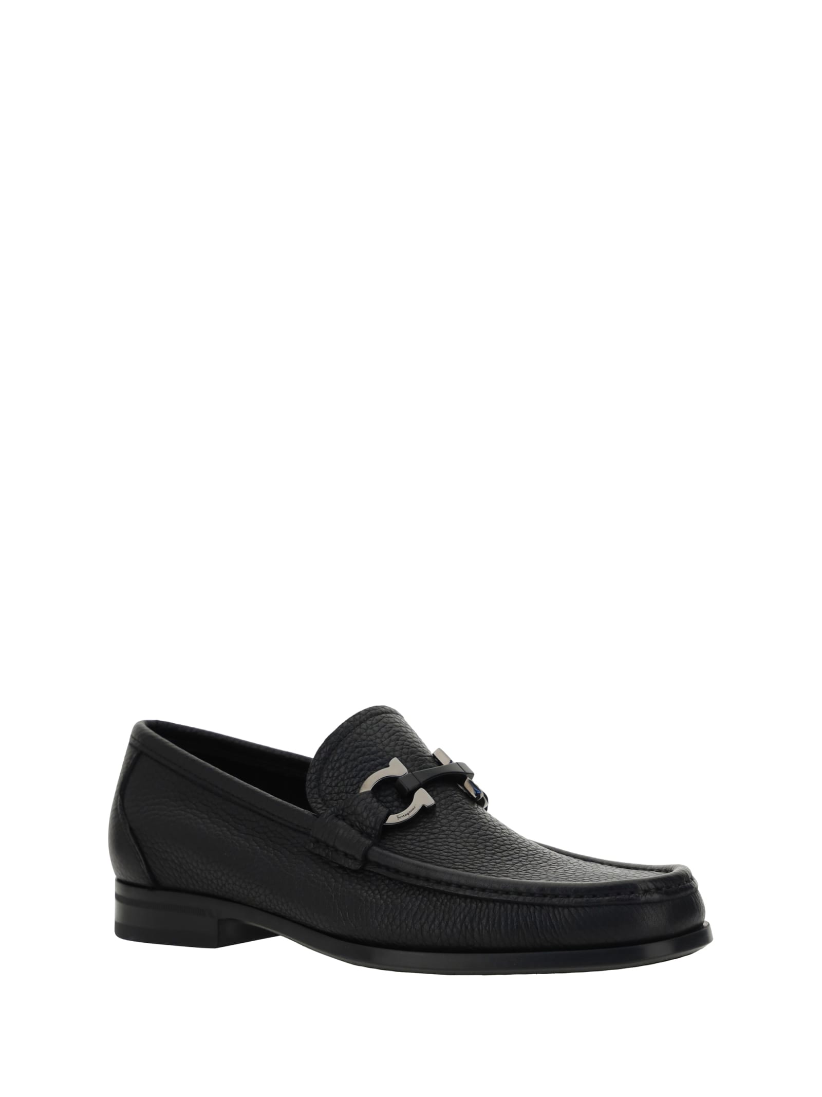 Shop Ferragamo Grandioso Loafers In Nero